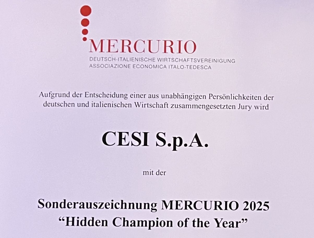 CESI awarded the Mercurio Prize 2025
